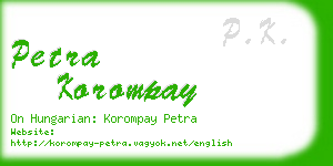 petra korompay business card